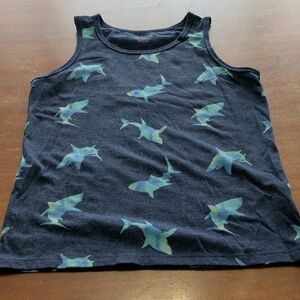 Cat & Jack Navy Shark Print Kids Tank Top